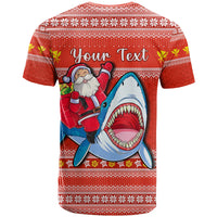 Custom Hawaii Christmas T Shirt Santa Shark Mele Kalikimaka Tribal LT14 - Polynesian Pride