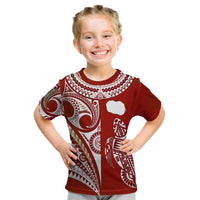 Rarotonga Cook Islands T Shirt Turtle and Map Style Red LT13 - Polynesian Pride