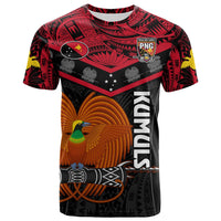 Papua New Guinea Rugby T Shirt PNG Kumuls Bird Of Paradise Black LT14 Adult Black - Polynesian Pride