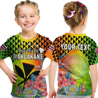 (Custom Personalised) Happy Hawaii Fathers Day T Shirt KID Hawaiian Tribal Kanaka Maoli Hibiscus LT14 Youth XL Size14 - Polynesian Pride