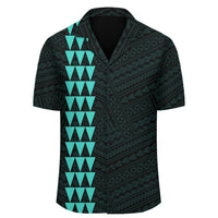Kakau Polynesian Hammerhead Shark Map Hawaii Shirt - Turquoise - Polynesian Pride