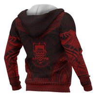 Tuvalu Polynesian Chief Custom Hoodie Red Version - Polynesian Pride