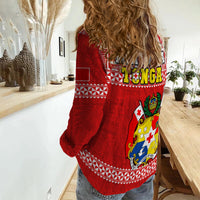 Tonga Rugby Women Casual Shirt Mate Maa Tonga Pacific Ngatu White LT14 - Polynesian Pride