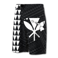 Hawaii Kakau Polynesian Kanaka Map Board Shorts - White - Polynesian Pride