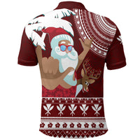 Tropical Christmas Tanned Santa Claus Hawaii Polo Shirt LT7 - Polynesian Pride