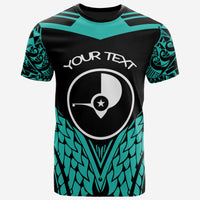 Yap Custom T Shirt Unique Eagle Feather Texture Black Blue Unisex Black Blue - Polynesian Pride