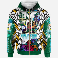 Hawaii Custom Hoodie Molokai High School SupER Farmer With Polynesian Sea Turtle and Hibiscus Tribal Patterns LT10 - Polynesian Pride