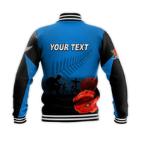 (Custom Personalised) Anzac Day- New Zealand Remembers Baseball Jacket LT6 - Polynesian Pride