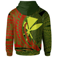 Kanaka Maoli Zip Hoodie Wings Style - Polynesian Pride