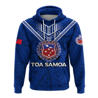 Custom Toa Samoa Rugby Hoodie Samoan Warrior Pride LT12 - Polynesian Pride