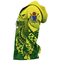Cook Islands Zip up Hoodie, Kuki Arirani Turtle Polynesian Zipper Hoodie - Polynesian Pride