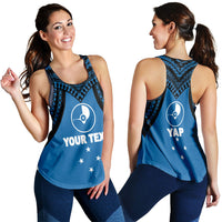 (Custom Personalised) Micronesia Yap - Proud Yapese Women Tank Top - LT12 Blue - Polynesian Pride