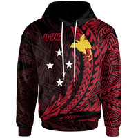 Papua New Guinea Hoodie Wings Style Unisex Black - Polynesian Pride