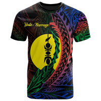 New Caledonia T Shirt Yate Barrage Wings Style Flag Color Unisex Black - Polynesian Pride