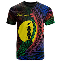 New Caledonia T Shirt Mont Dore Wings Style Flag Color Unisex Black - Polynesian Pride
