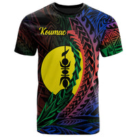 New Caledonia T Shirt Koumac Wings Style Flag Color Unisex Black - Polynesian Pride