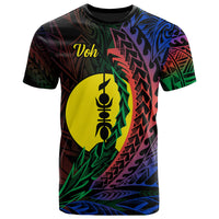 New Caledonia T Shirt Voh Wings Style Flag Color Unisex Black - Polynesian Pride