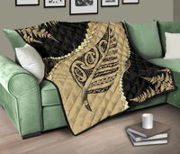 Paua Shell, Maori Silver Fern Premium Quilt - Polynesian Pride