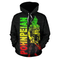 Pohnpei Hoodie Micronesia Pohnpeian Warrior Reggae - Polynesian Pride