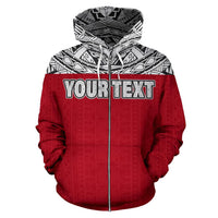 French Polynesia All Over Zip up Custom Hoodie Polynesian Style - Polynesian Pride