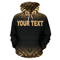 Tokelau Polynesian ll Over Custom Hoodie Gold Fog - Polynesian Pride