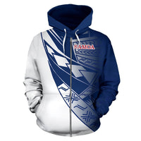 Samoa Polynesian All Over Zip up Hoodie Gradient Style - Polynesian Pride
