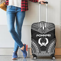 Pohnpei Polynesian Chief Luggage Cover - Black Version - Polynesian Pride