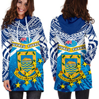 Tuvalu Rugby Women Hoodie Dress Polynesian Flag - Polynesian Pride