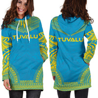Tuvalu Women's Hoodie Dress - Polynesian Flag Chief - Polynesian Pride