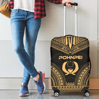 Pohnpei Polynesian Chief Luggage Cover - Gold Version - Polynesian Pride