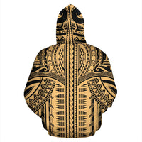 Polynesian All Over Hoodie Polynesian Pattern Hoodie Style - Polynesian Pride