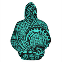 Hawaii Hoodie Polynesian Maori Lauhala Turquoise Pullover - Polynesian Pride