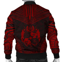 Tonga Polynesian Chief Men's Bomber Jacket - Red Version - Polynesian Pride