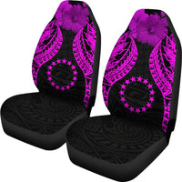 Cook islands Polynesian Car Seat Covers Pride Seal And Hibiscus Pink - Polynesian Pride