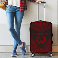 Pohnpei Polynesian Chief Luggage Cover - Red Version - Polynesian Pride