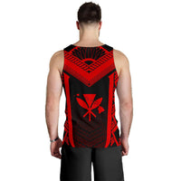 Hawaiian Kanaka Polynesian Men's Tank Top Active Red - Polynesian Pride
