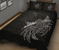 New Zealand Maori Tattoo Wolf Quilt Bed Set - Polynesian Pride