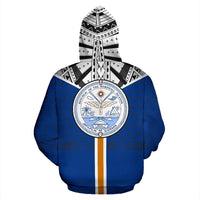 Marshall Islands Zip Hoodie Marshall Islands Seal A6 - Polynesian Pride