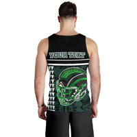 Personalised - Hawaii Kakau Polynesian Warrior Football Men's Tank Top - Rainbow Style - Polynesian Pride