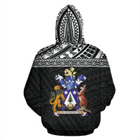Norfolk All Over Hoodie Polynesian Black Version - Polynesian Pride