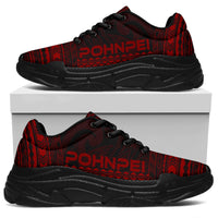 Pohnpei Chunky Sneakers - Polynesian Chief Red Version - Polynesian Pride