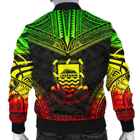 Tuvalu Polynesian Chief Men's Bomber Jacket - Reggae Version - Polynesian Pride