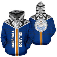Marshall Islands Pullover Hoodie Marshall Islands Seal A6 Unisex Blue - Polynesian Pride