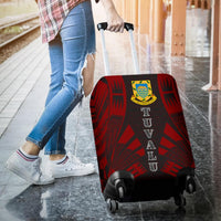 Tuvalu Luggage Cover - Polynesian Tattoo Red - Polynesian Pride