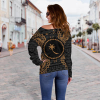 Chuuk Polynesian Shoulder Sweater Map Gold - Polynesian Pride