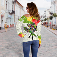 Polynesian Hawaii Women's Shoulder Sweater Turtle Colorful - Polynesian Pride