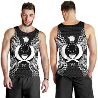 Pohnpei Polynesian Men Tank Top Map Black - Polynesian Pride