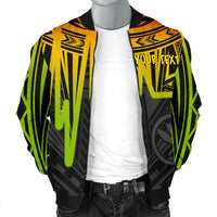 Hawaii Personalised Men's Bomber Jacket - Kanaka Maoli With Polynesian Pattern In Heartbeat Style (Reggae) - Polynesian Pride