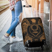 Pohnpei Polynesian Luggage Covers Map Gold - Polynesian Pride