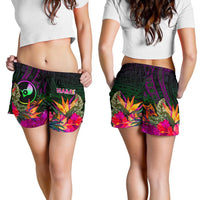 YAP Personalised Women's Shorts - Summer Hibiscus - Polynesian Pride